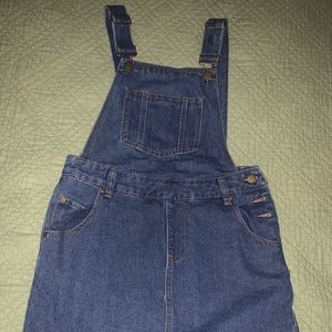 Denim “jumper skirt”